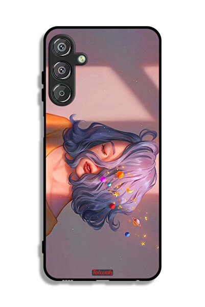 Tolwak Samsung Galaxy F15 5G Protective Case Cover Girl And Space Art