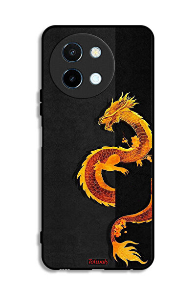 Tolwak Vivo Y38 5G Protective Case Cover Dragon Art