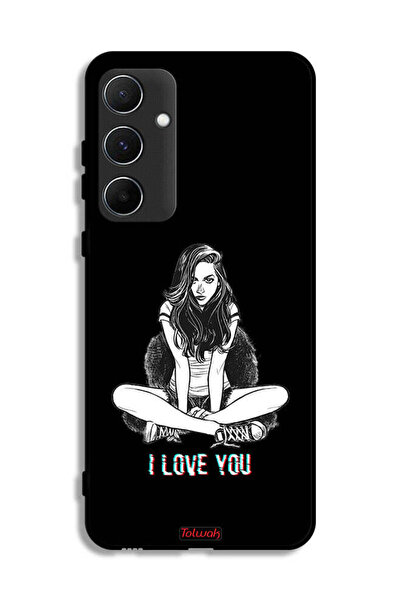 Tolwak غطاء حماية لهاتف سامسونج جالاكسي A55 5G بطبعة "أحبك"