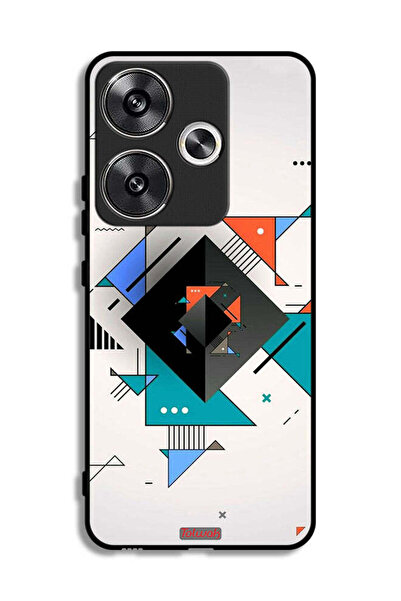 Tolwak غطاء حماية لهاتف Xiaomi Poco F6 5G بأشكال مربعة ومثلثة ونمط تجريدي