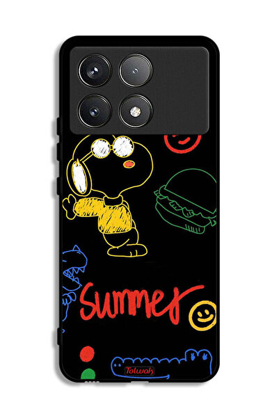 Tolwak Xiaomi Poco F6 Pro Protective Case Cover Summer Sticker
