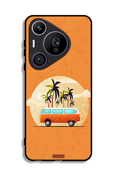 Tolwak غطاء حماية لهاتف هواوي بيورا 70 برو برسومات حافلة