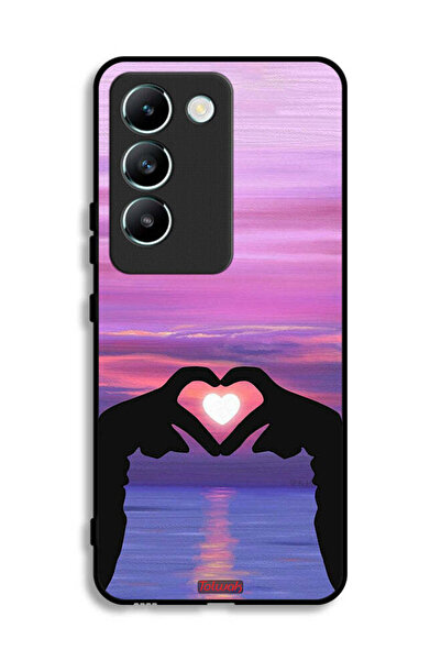 Tolwak غطاء حماية لهاتف Vivo V30 Lite 4G بتصميم قلب وقمر