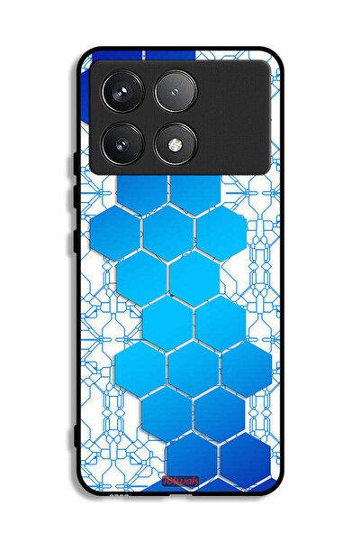 Tolwak غطاء حماية لهاتف شاومي ريدمي K70 بنمط شبكات أيقونات سداسية الشكل