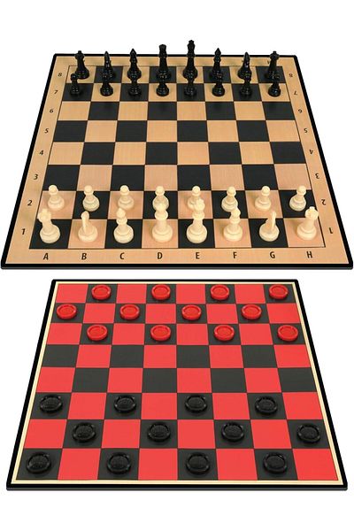 Merchant Ambassador Classic Games - 2-in-1 Chess, Checkers (basic)