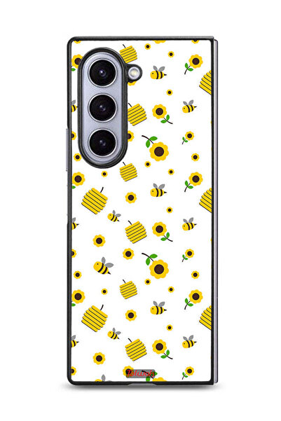 Tolwak غطاء حماية لهاتف سامسونج جالاكسي زد فولد 6 بنقشة عباد الشمس والنحل