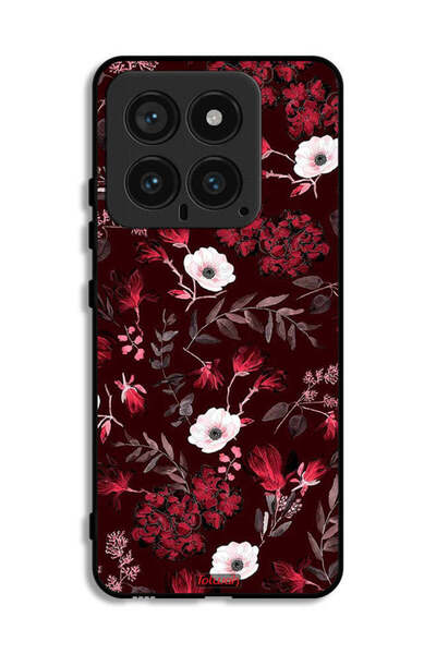 Tolwak Xiaomi 14 Protective Case Cover Small Flowers And Tropical Leaves
