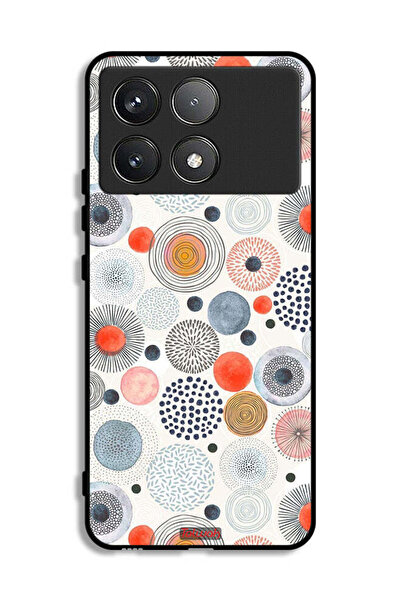 Tolwak Xiaomi Poco F6 Pro Protective Case Cover Cotton Flowers Pattern