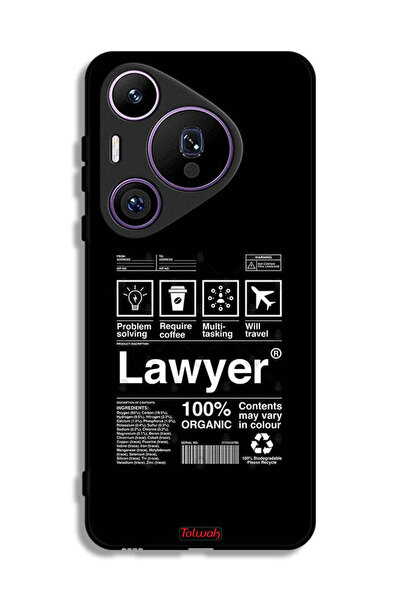 Tolwak غطاء حماية لهاتف هواوي بيورا 70 برو - ملصق محامٍ