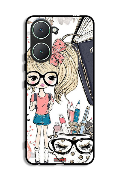 Tolwak Vivo Y03 4G Protective Case Cover Unicorn Girl Art