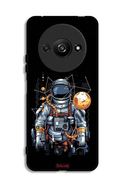 Tolwak Xiaomi Redmi A3 4G Protective Case Cover Astronaut Abstract Art