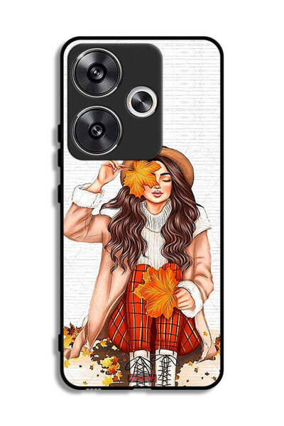 Tolwak غطاء حماية لهاتف Xiaomi Redmi Turbo 3 5G يحمل صورة أوراق الخريف الفنية