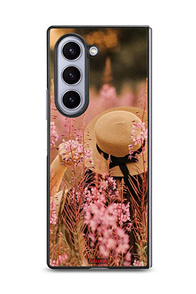 Tolwak غطاء حماية لهاتف سامسونج جالاكسي زد فولد 6 - فتاة قبعة مزينة بالزهور