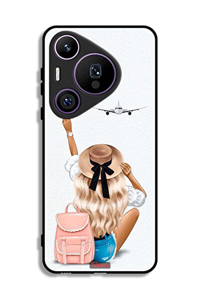 Tolwak غطاء حماية لهاتف هواوي بيورا 70 برو - فتاة تحب السفر