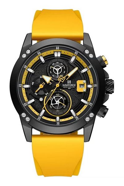 Naviforce Watch for Men Creativity Chronograph Business Analog Quartz Wristwatch,Colorful Waterproof Silicone