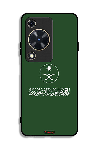 Tolwak غطاء حماية لهاتف هواوي إنجوي 70 بشعار المملكة العربية السعودية