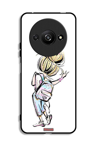 Tolwak غطاء حماية Xiaomi Redmi A3 4G بتصميم فتاة المدرسة