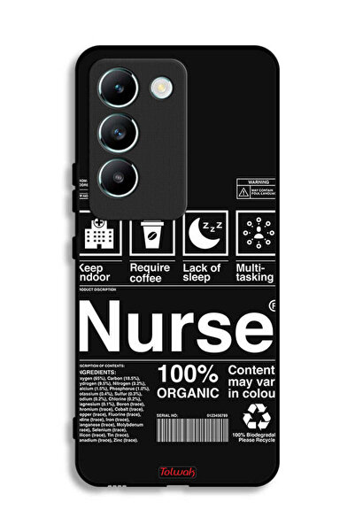 Tolwak غطاء حماية لهاتف Vivo Y100 4G مع ملصق ممرضة