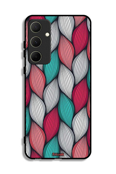 Tolwak Samsung Galaxy A35 5G Protective Case Cover Feather Pattern