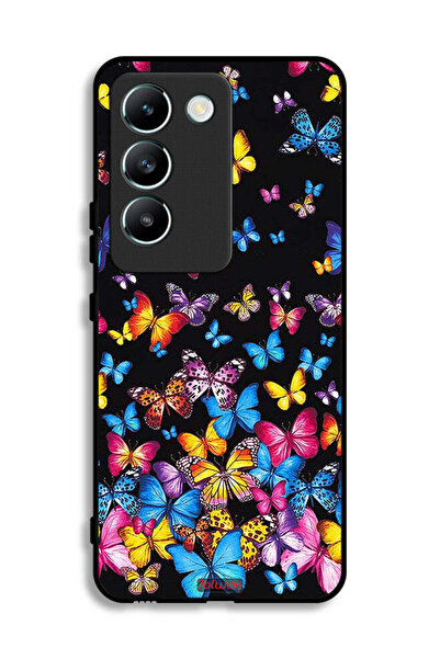 Tolwak غطاء حماية لهاتف Vivo V30 Lite 4G بنقشة فراشات ملونة