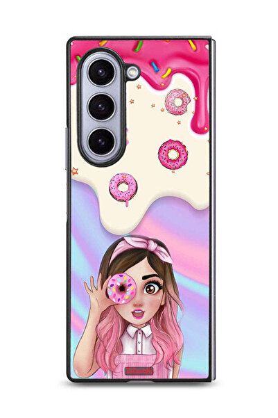 Tolwak غطاء حماية لهاتف Samsung Galaxy Z Fold6 يحمل صورة دونات