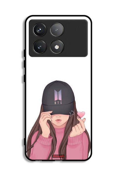 Tolwak Xiaomi Poco F6 Pro Protective Case Cover Girl Making Snap