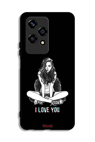 Tolwak غطاء حماية لهاتف Honor 200 Lite 5G برسومات "أحبك"