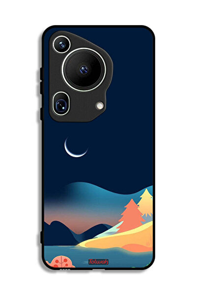 Tolwak غطاء حماية فائق من هواوي بيورا 70 بتصميم رسم تجريدي للقمر