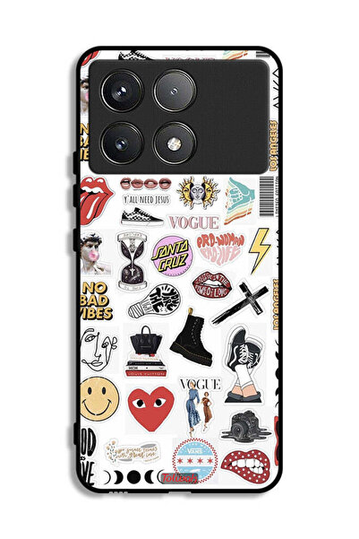 Tolwak Xiaomi Poco F6 Pro Protective Case Cover No Bad Vibes Stickers