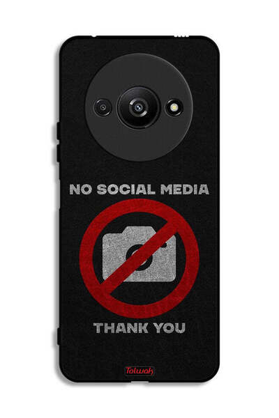Tolwak Xiaomi Redmi A3 4G Protective Case Cover No Social Media Thank You