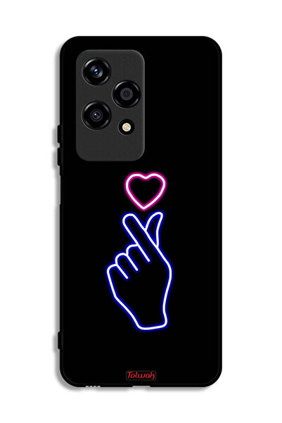 Tolwak غطاء حماية لهاتف Honor 200 Lite 5G برسومات قلب سناب