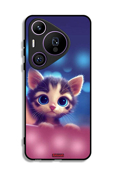 Tolwak غطاء حماية لهاتف هواوي بيورا 70 برو - قطة صغيرة