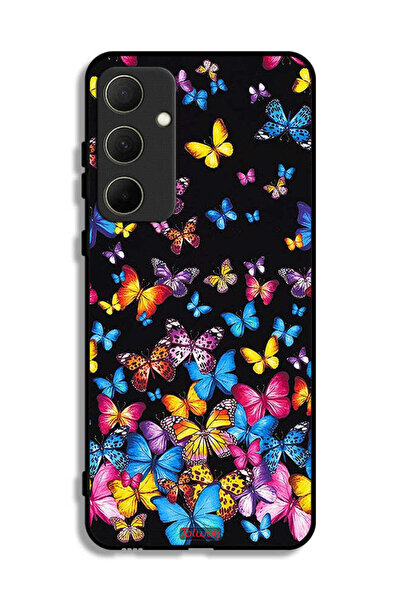 Tolwak Samsung Galaxy A35 5G Protective Case Cover Colorful Butterflies