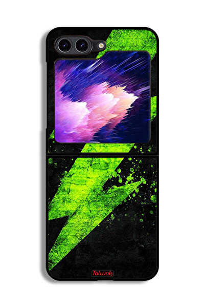 Tolwak غطاء حماية لهاتف Samsung Galaxy Z Flip6 بنمط كهربائي