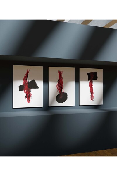 wudie Cadrul pentru tablouri în stil boem de calitate premium. Set de 3 tablo...