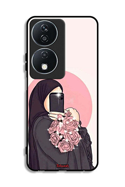 Tolwak غطاء حماية لهاتف Honor X7b 5G، فن التقاط صور سيلفي مع حمل الزهور