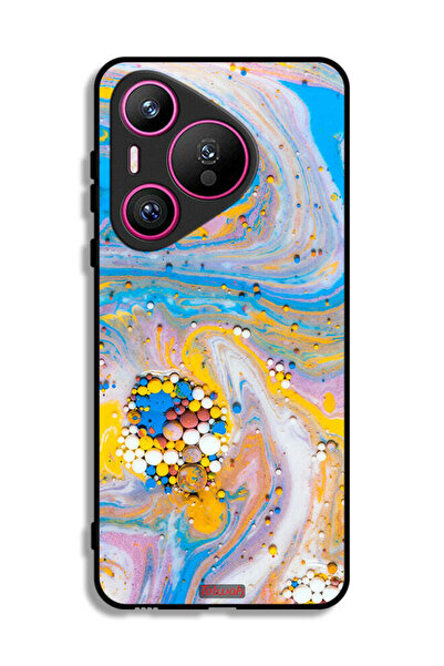 Tolwak غطاء حماية لهاتف هواوي بيورا 70 بنقشة الأحجار الكريمة الملونة التجريدية