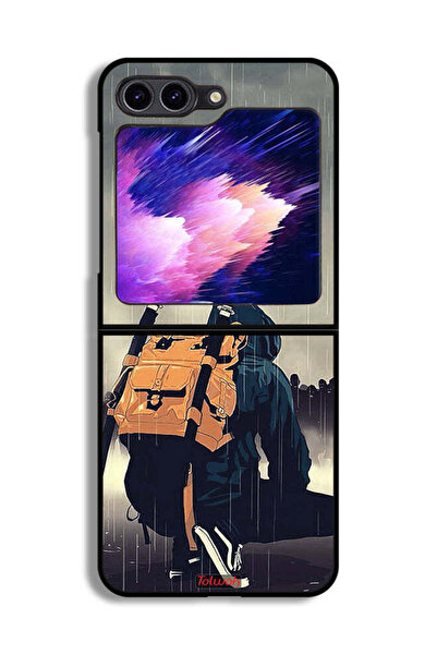 Tolwak غطاء حماية لهاتف Samsung Galaxy Z Flip6 بتصميم سيف ساموراي الرقمي