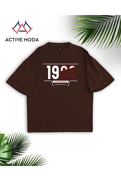 ACTIVE MODA -Men's Cotton Printed Loft the Original Short Sleeve Tshirt Oversize Large Size