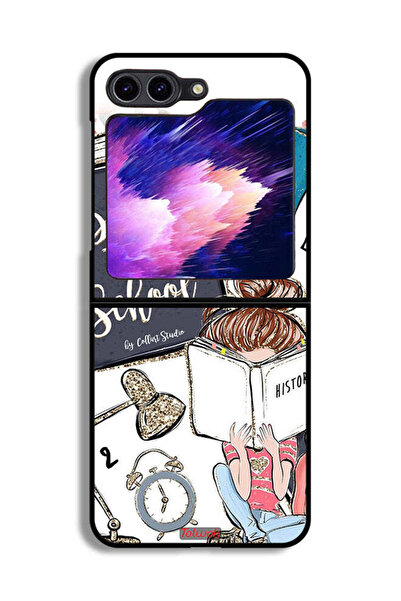 Tolwak غطاء حماية لهاتف Samsung Galaxy Z Flip6 بتصميم فتاة العودة إلى المدرسة...