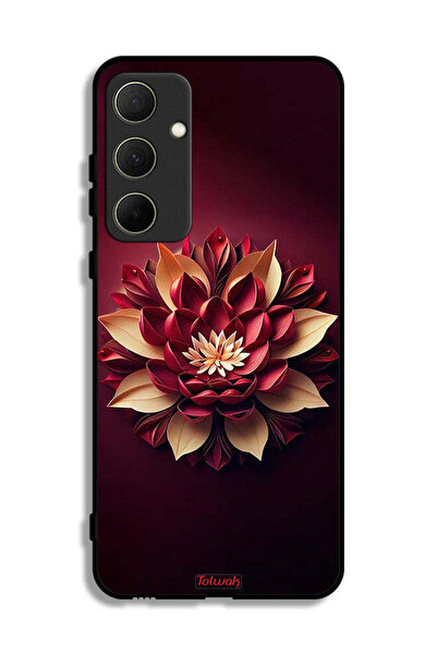 Tolwak Samsung Galaxy A35 5G Protective Case Cover Flower Abstract Design