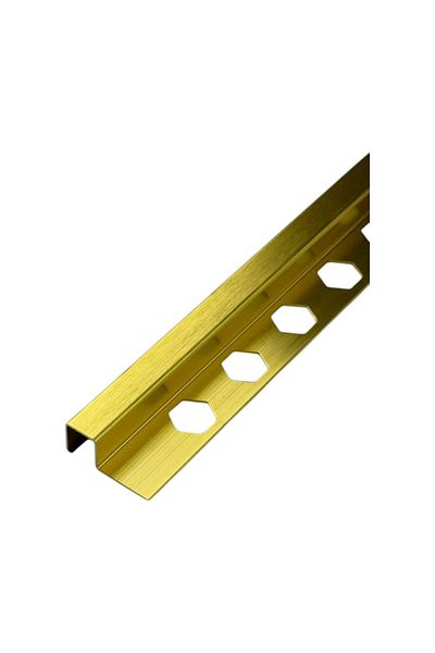 LANDBUILD 2.50m 12mm Gold Polished Square Decorative Corner SA001-GB-12H