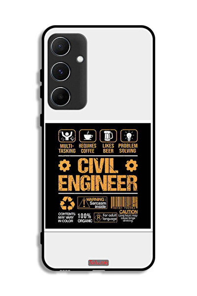 Tolwak غطاء حماية لهاتف سامسونج جالاكسي A55 5G، ملصق مهندس مدني