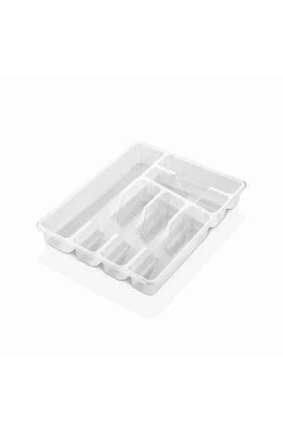 ÇEÇEN HOME (37 X 29) Διαφανής θήκη για μαχαιροπίρουνα Μεγάλο μέγεθος 6 θέσεων Συρταριέρα