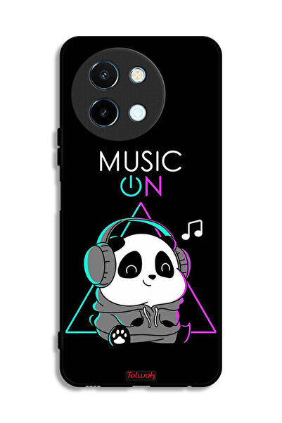Tolwak غطاء حماية لهاتف Vivo Y38 5G بطبعة موسيقى الباندا