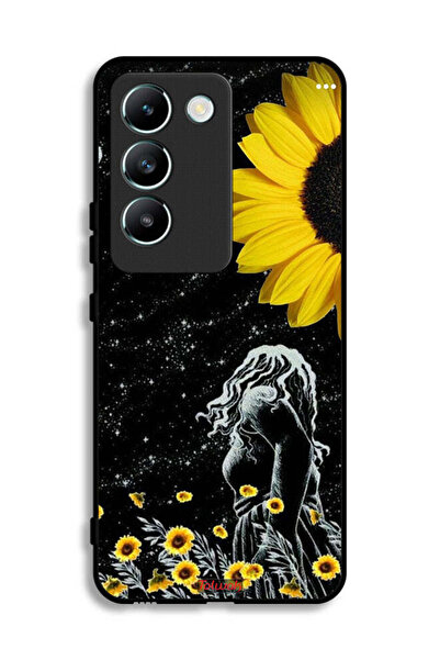 Tolwak غطاء حماية لهاتف Vivo V30 Lite 4G بنقشة فتاة تنظر إلى القمر