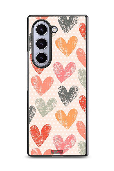 Tolwak غطاء حماية لهاتف سامسونج جالاكسي زد فولد 6 بتصميم قلوب فنية