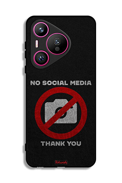Tolwak غطاء حماية لهاتف هواوي بيورا 70 - لا توجد وسائل تواصل اجتماعي، شكرًا لك