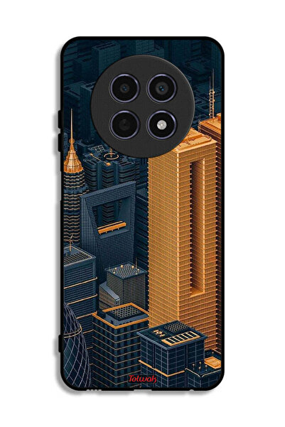 Tolwak غطاء حماية لهاتف Realme 12x 5G برسومات مباني فنية
