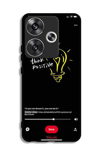 Tolwak غطاء حماية لهاتف Xiaomi Poco F6 5G - فكر إيجابيًا